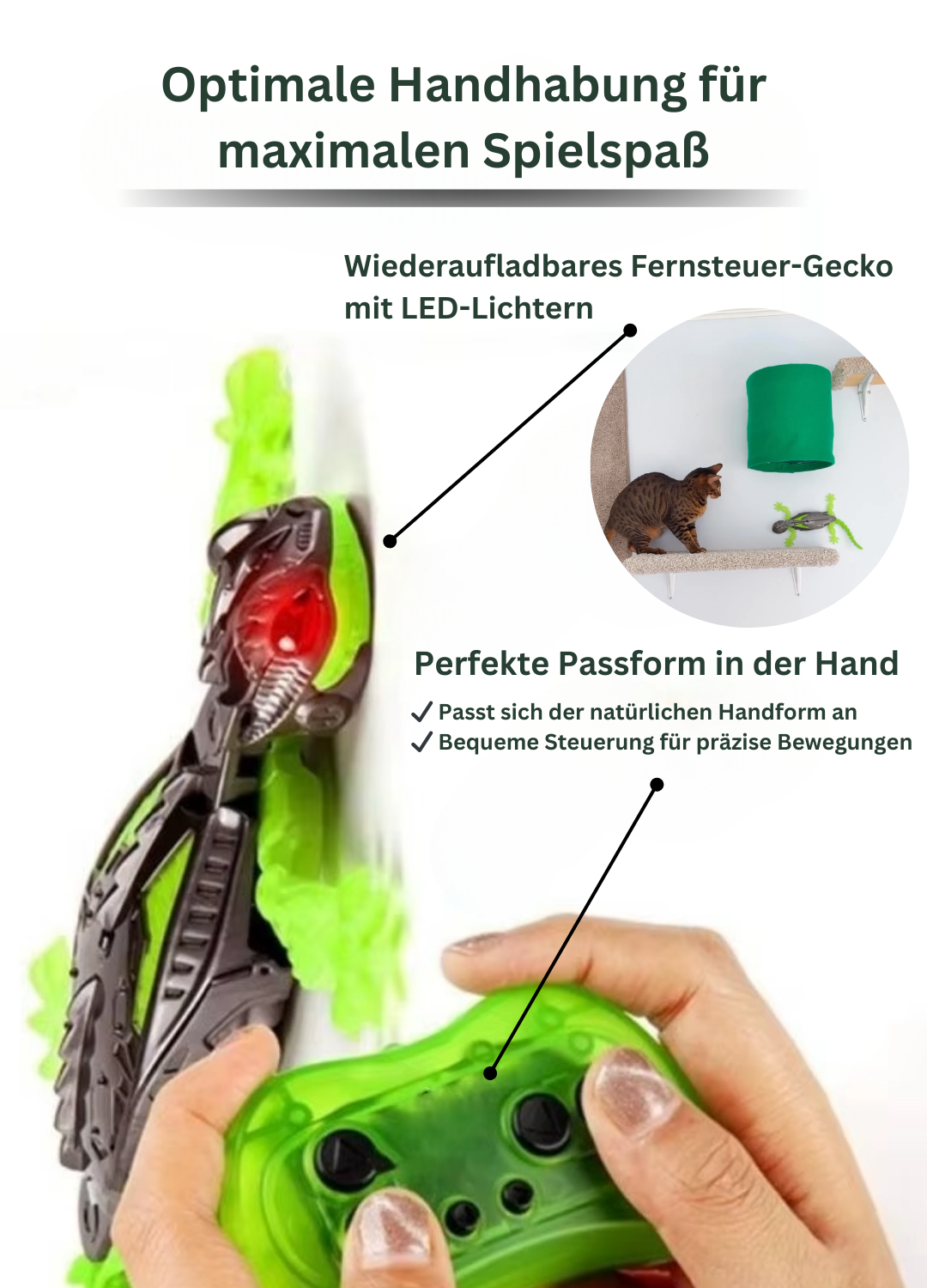 Wiederaufladbarer Fernsteuer-Gecko