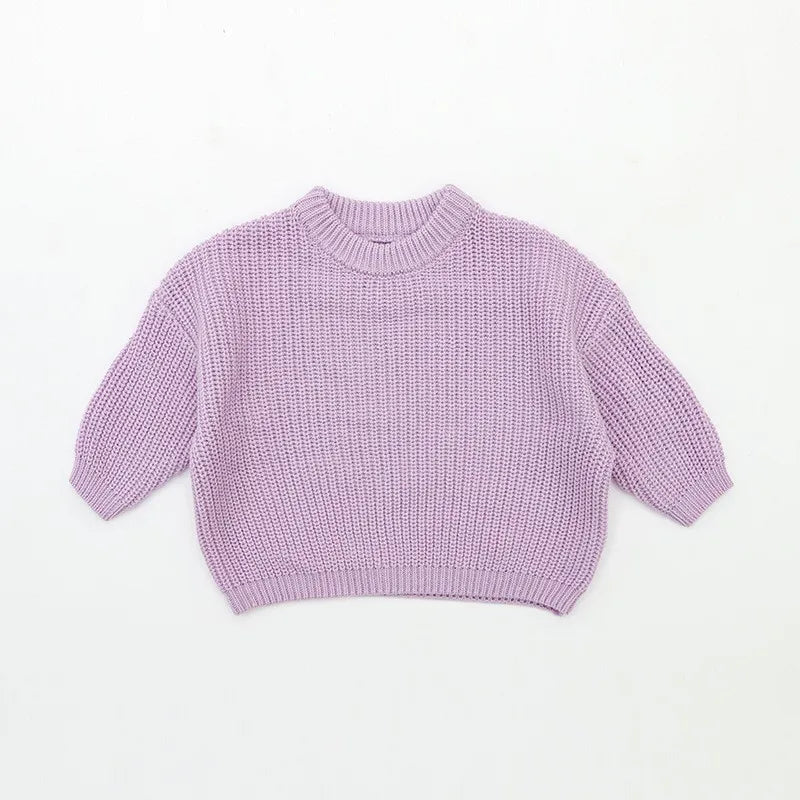 Handgestrickter personalisierter Strickpullover aus 100% Baumwolle | Babyliebling